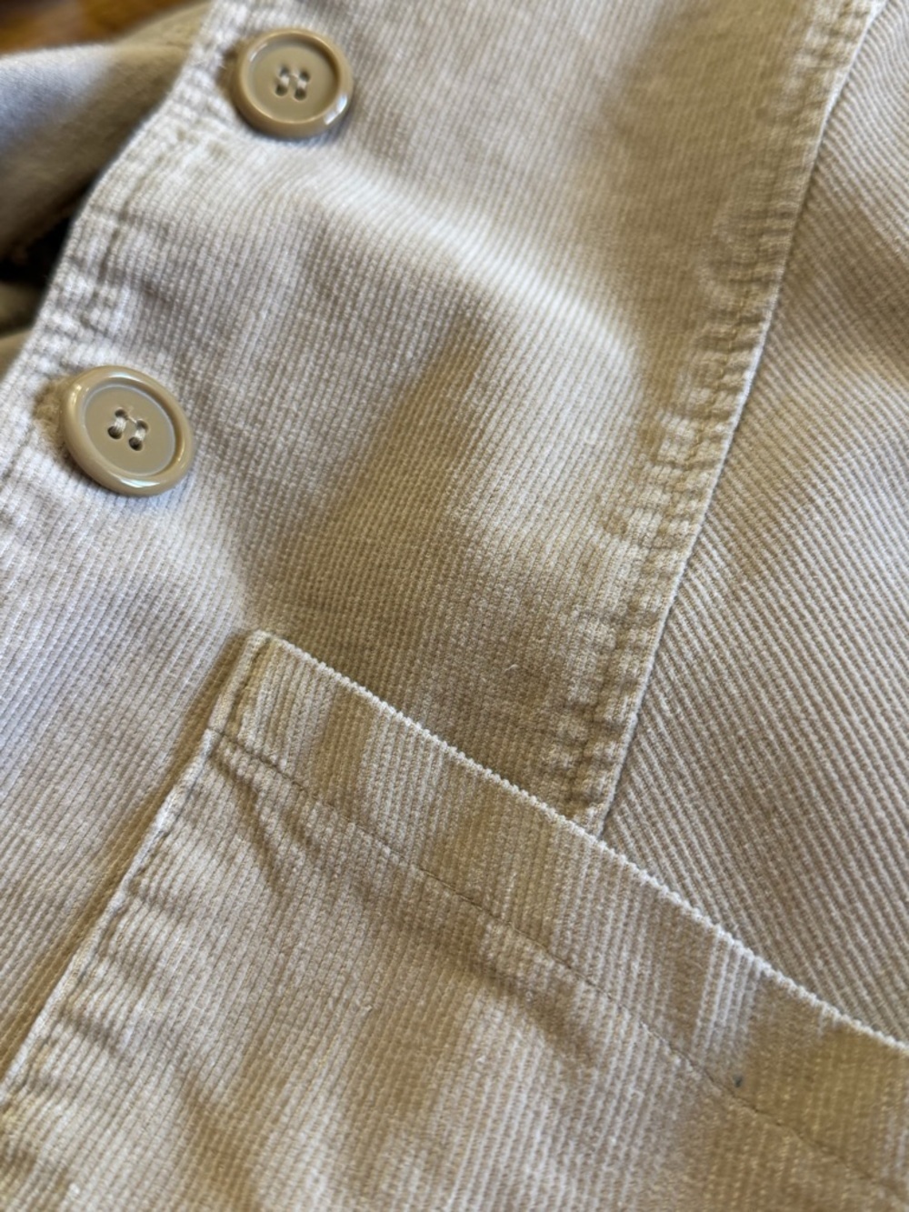 Muse Cream Corduroy Two-Button Blazer size Medium - Picture 9 of 10